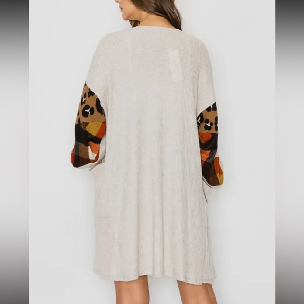 Ribbed open front cardigan with pockets - Picture 15 of 15